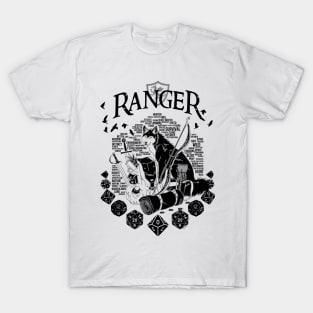 RPG Class Series: Ranger - Black Version T-Shirt